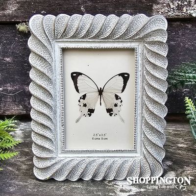 Twist Pattern Photo Frame - Taupe (sml)