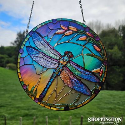 Suncatcher - Acrylic Round Dragonfly