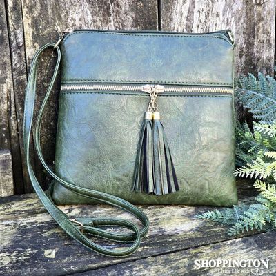 Handbag - Lara Twin Tassle -Forest