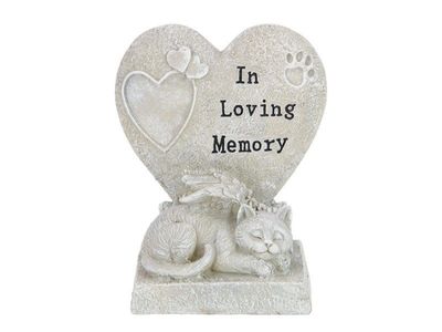 Memorial Cat &amp; Heart