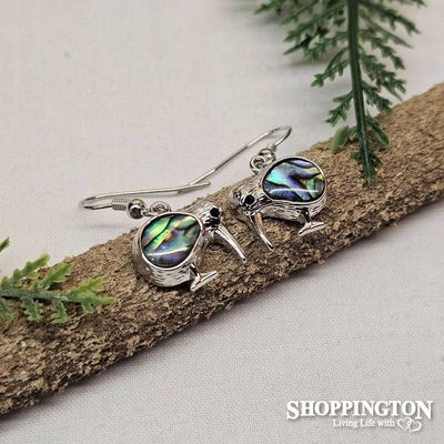 Earrings - Paua Kiwi Drop