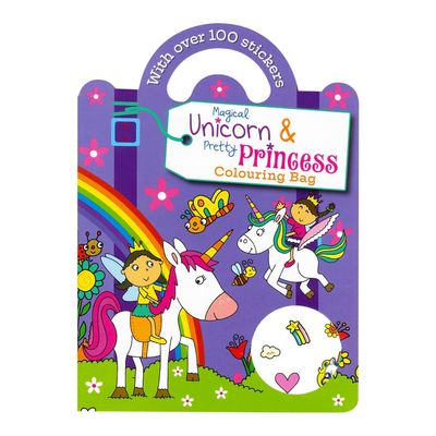 Sticker &amp; Colouring Book - Unicorns &amp; Princesses