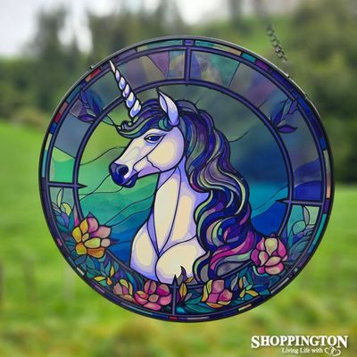 Stained Glass Hanger - Unicorn