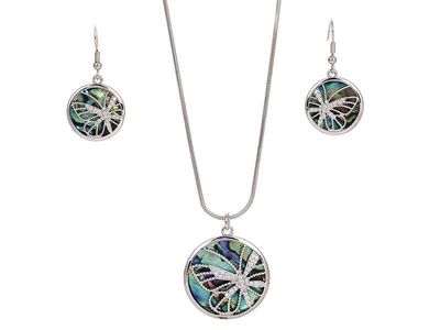 Necklace - Butterfly Paua Set