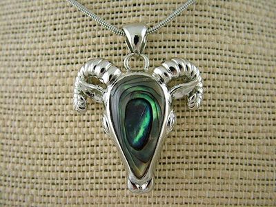 Necklace - Paua Rams Head