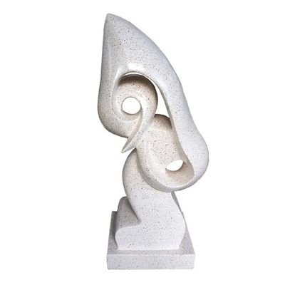 Garden Sculpture - Terrazzo Abstract White