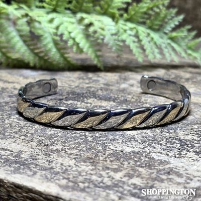 Copper Bracelet - Silver Twist