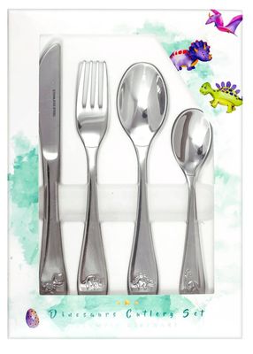 Silver Cutlery Set - Dinosaurs