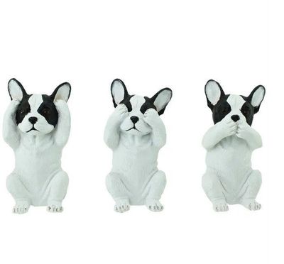 Set of 3 Frenchies - Hear/See/Speak No