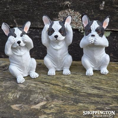 Set of 3 Frenchies - Hear/See/Speak No