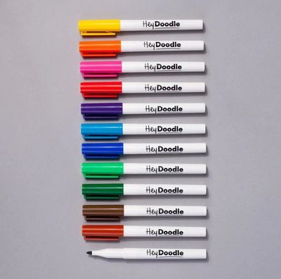 Hey Doodle Markers - Fine Tip 12 Pack