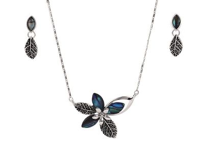 Necklace - Paua Flower Set