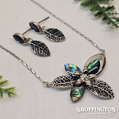 Necklace - Paua Flower Set