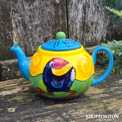 NZ Made Hand Painted - Tea Pot Pukeko