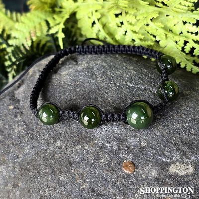 Pounamu - Woven Bead Bracelet