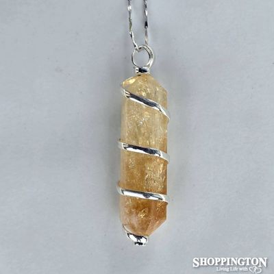 Crystal Pendant - Citrine Spiral Point