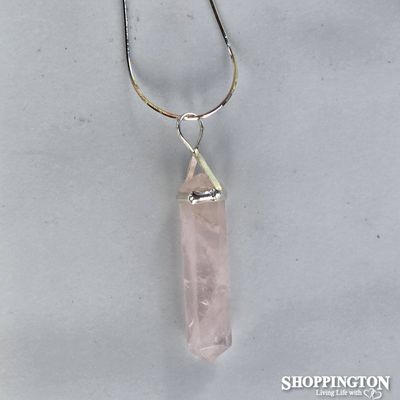 Crystal Pendant - Rose Quartz Double Point