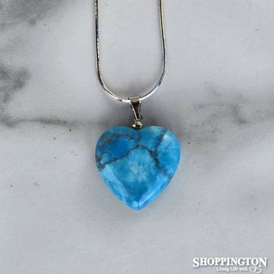 Crystal Pendant - Howlite Heart