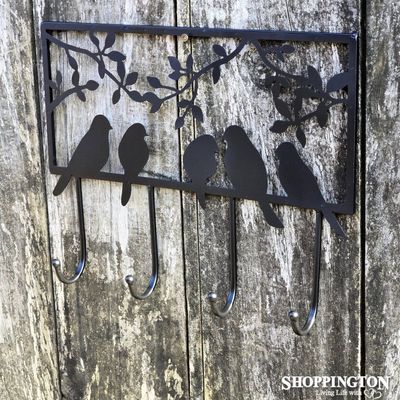 Metal Silhouette Bird Hook