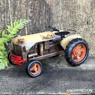 Die Cast Metal Replica Vintage Cream Tractor