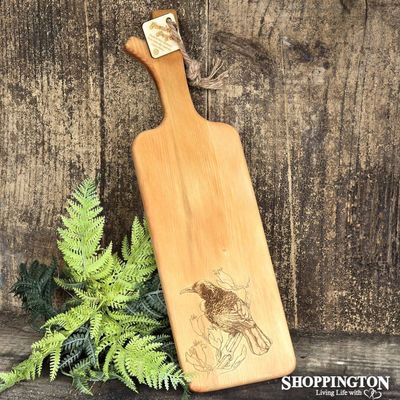 NZ Made Rimu Engraved Paddle Board - Tui