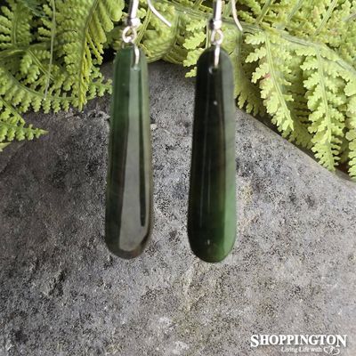 Pounamu - Earrings 50mm Drops