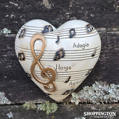 Collectable Heart - Gold Music Note