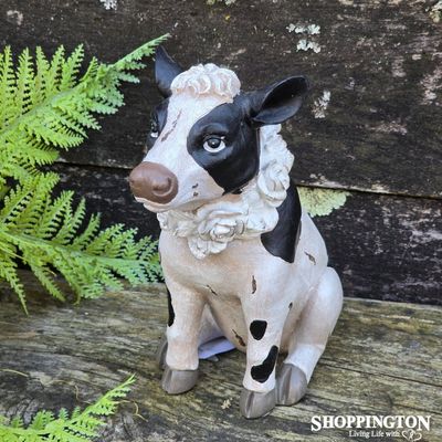 Cow with Laurel 17cm