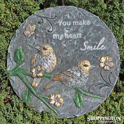 Stoneware Stepping Stone - You Make My Heart Smile