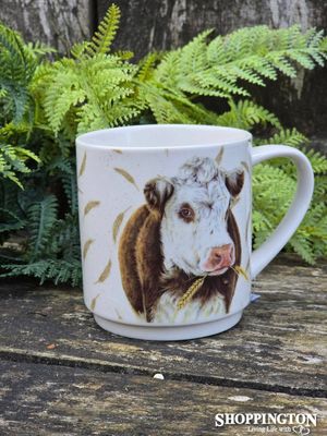 Farmyard Animal Faces Mug - Cow