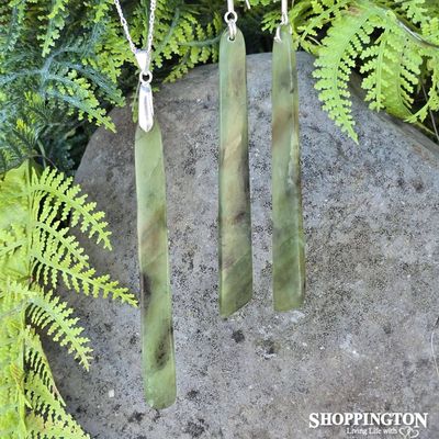 Pounamu - Totoweka Earrings &amp; Toki Set - Tahi