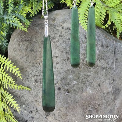 Pounamu - Totoweka Earrings &amp; Toki Set - Toru