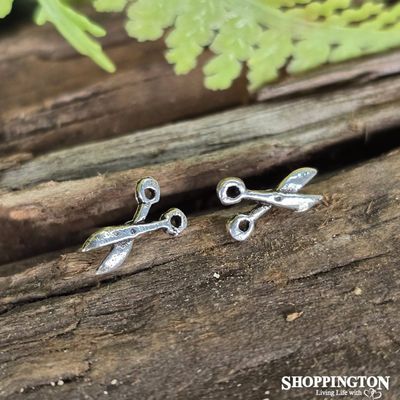 Sterling Silver - Scissor Stud Earrings