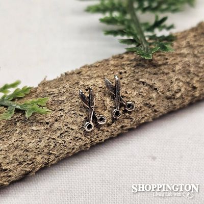 Sterling Silver - Scissor Stud Earrings