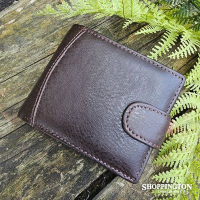 Genuine Leather Mens Wallet - Brown