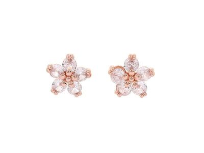 Earrings - Eose Gold Zircon Flower