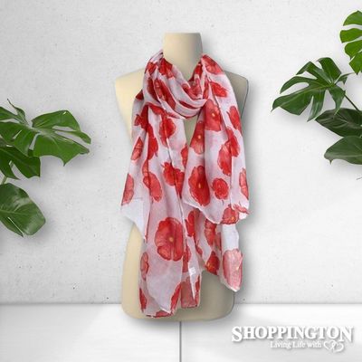 Scarf - Red Poppy Remembrance