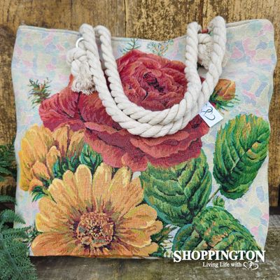 Shoulder Rope Tote Bag / Garden Rose