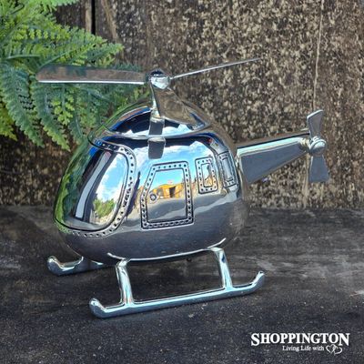 Helicopter Silver Money Box