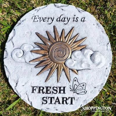 Stoneware Stepping Stone - Sun Fresh Start