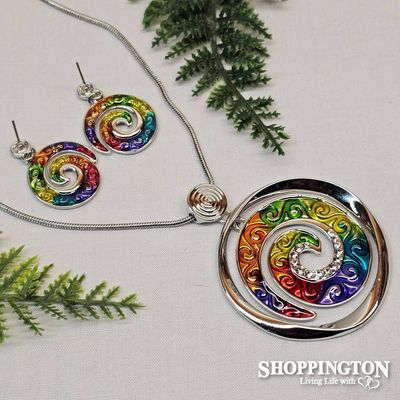 Necklace - Multi Coloured Koru Set