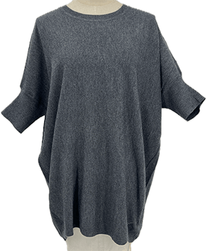 Loose Fit Sleeved Jumper - Charcoal