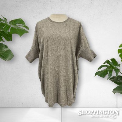 Loose Fit Sleeved Jumper - Oatmeal