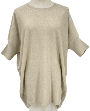 Loose Fit Sleeved Jumper - Cream