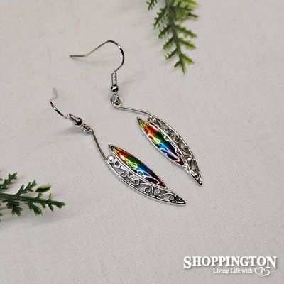 Earrings - Iridescent Long