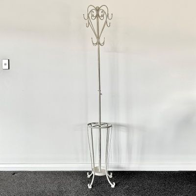 Cream Coat &amp; Umbrella Stand