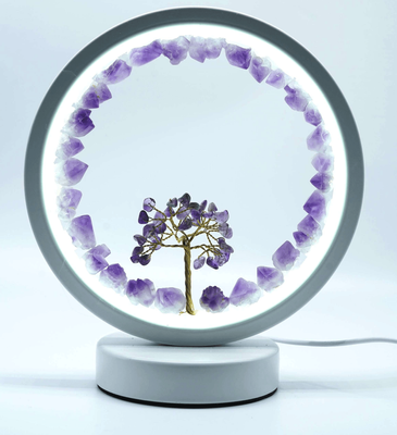 Amethyst LED USB Lamp with Gemstone Tree