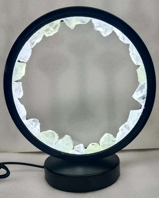 Clear Quartz Crystal LED USB Table Lamp