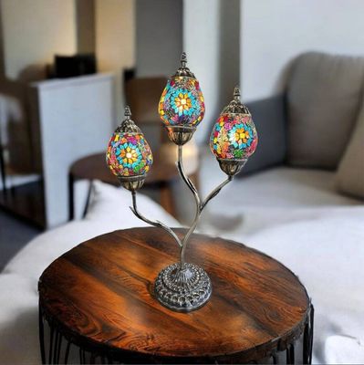 3 Stemed Mosaic Lamp