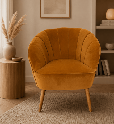 Gold Velvet Occasional Chair